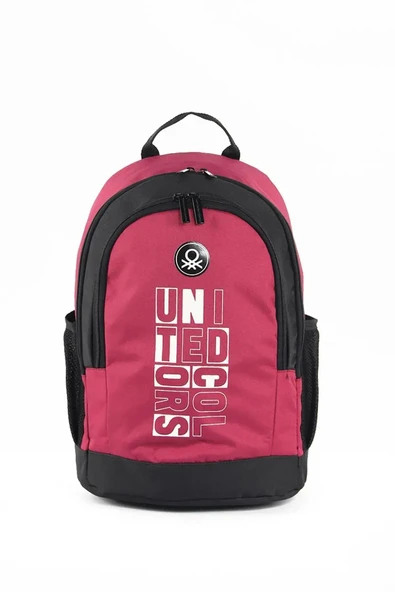 United Colors of Benetton Çift Bölmeli Okul Sırt Çantası Bordo / 04296 ürün görseli