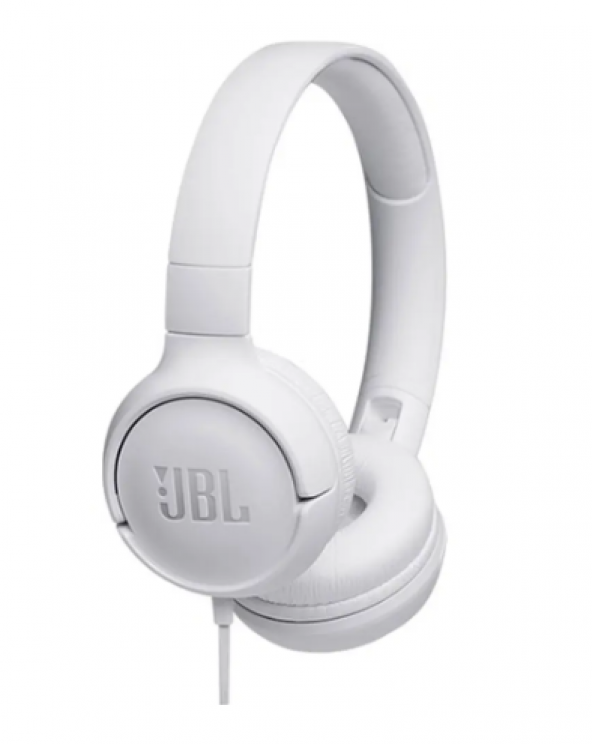 JBL T500 Beyaz Kablolu Kulaküstü Kulaklık