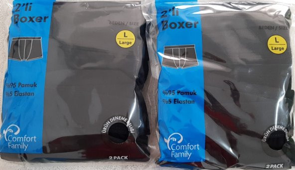 ERKEK BOXER COMFORT FAMİLY 2 Lİ PAKET 2 ADET (4 ADET)