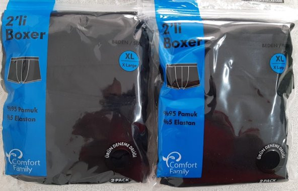 ERKEK BOXER COMFORT FAMİLY 2 Lİ PAKET 2 ADET (4 ADET)