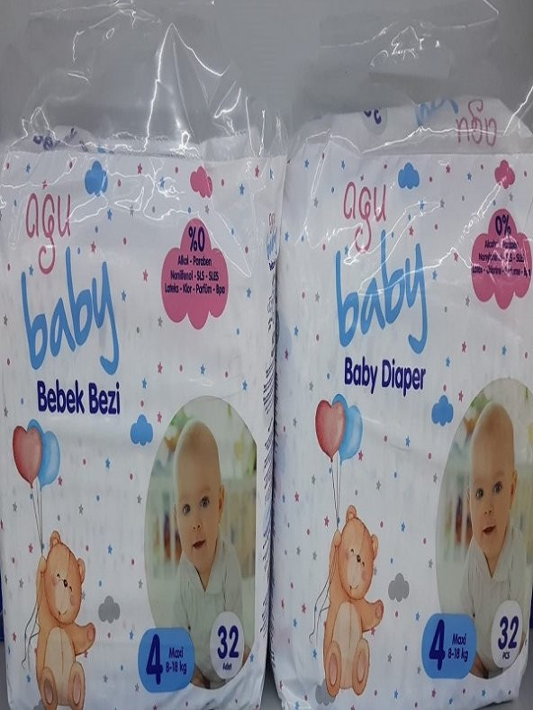 BEBEK BEZİ AGU BABY 8-18 KG MAX 64 LÜ
