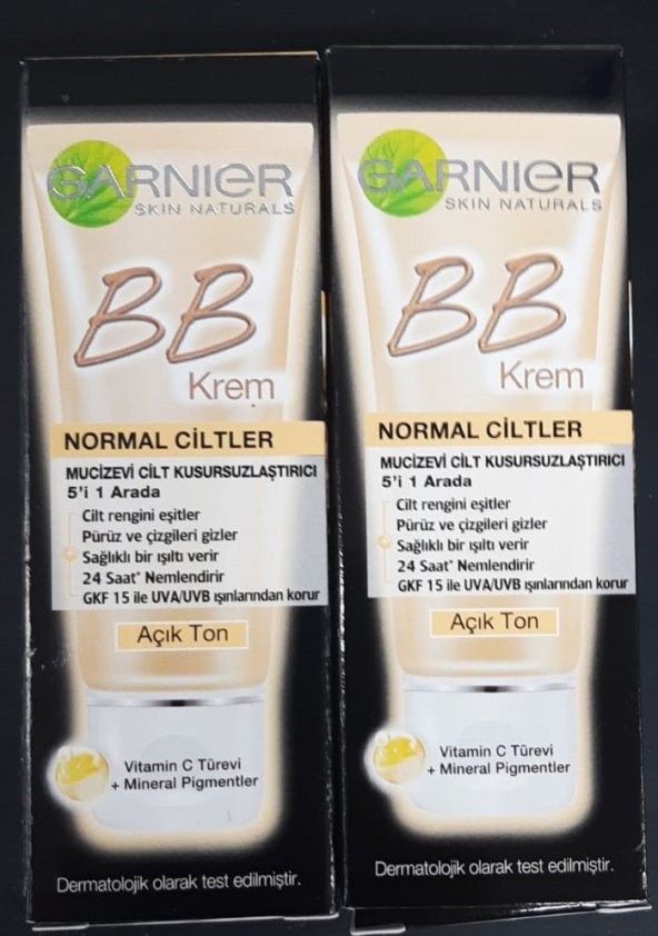 BB KREM GARNİER 18 ML AÇIK TON 2 ADET