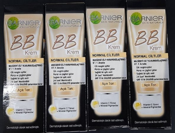 BB KREM GARNIER MUCİZEVİ CİLT KUSURSUZLAŞTIRICI AÇIK TON 18 ML*4 ADET