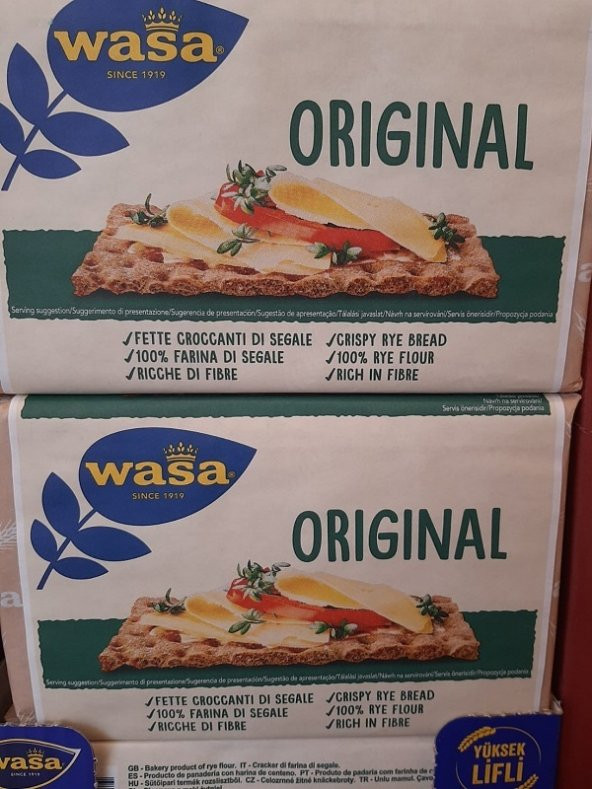 Wasa Sade Gevrek Ekmek  275 gr*2Wasa Sade Gevrek Ekmek (Crispbread Original) 275 gr*2 ADET
