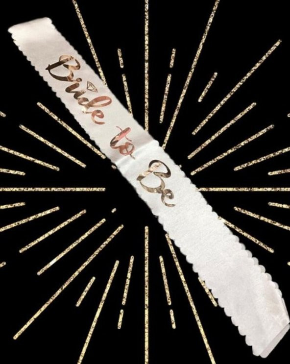 Saten Üzerine Bride To Be Yazılı Bekarlığa Veda Kuşağı