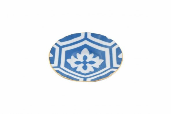 Porland Morocco Desen2 Mavi Ergonomik Çay Tabağı 12 cm 04A+P021485 - 2