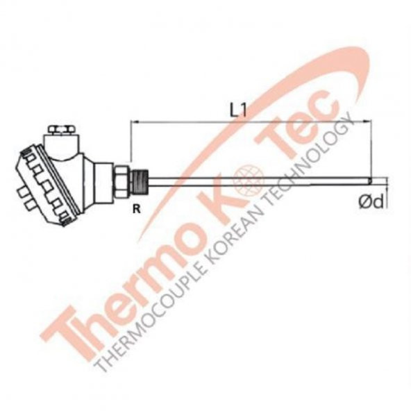 Kafalı Tip PT100 8x600mm - 2