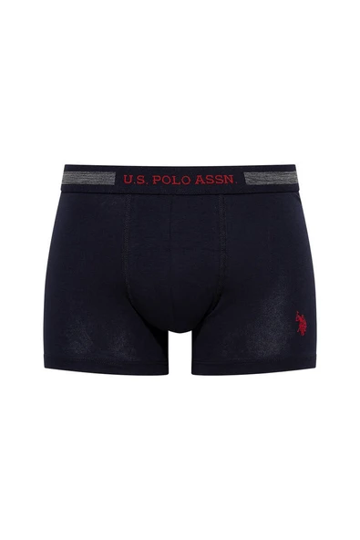 U.S. Polo Assn. Erkek Karışık 3 Lü Boxer Lacivert-Gri Melanj-Beyaz - 4