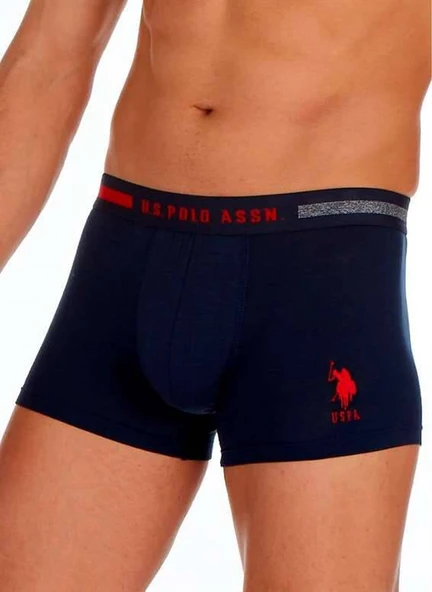 U.S. Polo Assn. Erkek Karışık 3 Lü Boxer Lacivert-Gri Melanj-Beyaz - Resim 7
