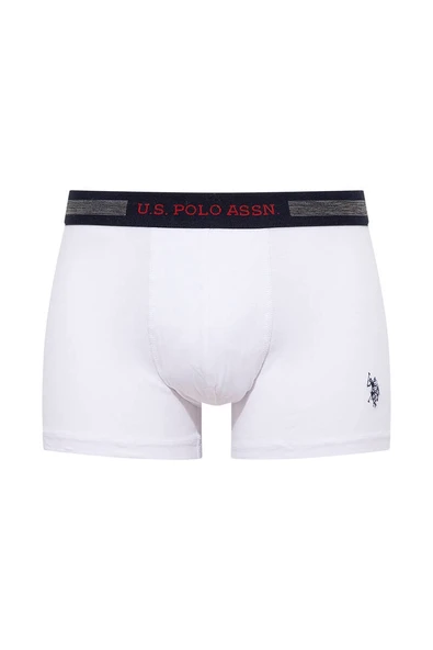 U.S. Polo Assn. Erkek Karışık 3 Lü Boxer Lacivert-Gri Melanj-Beyaz - Resim 2