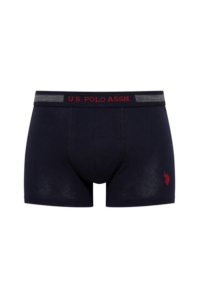 U.S. Polo Assn. Erkek Karışık 3 Lü Boxer Lacivert-Gri Melanj-Beyaz - Resim 4