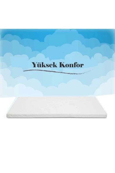 RevuBaby Pamuk Soft Oyun Parkı Yatağı Park Yatak Yatağı Pamuk Yatak Alezli 5 Cm 70x120