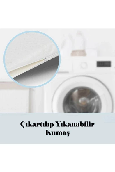 RevuBaby Pamuk Soft Oyun Parkı Yatağı Park Yatak Yatağı Pamuk Yatak Alezli 5 Cm 70x120 - 4