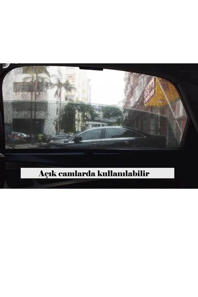 RevuBaby Cırtlı Araç Yan Cam Güneşlik Anne Bebek Uyumlu  Emzirme Araba Kapı Camı Perdesi Sineklik 2 Adet - 3