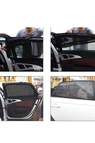 RevuBaby Cırtlı Araç Yan Cam Güneşlik Anne Bebek Emzirme Araba Kapı Camı Perdesi Sineklik 1 Adet - Resim 2