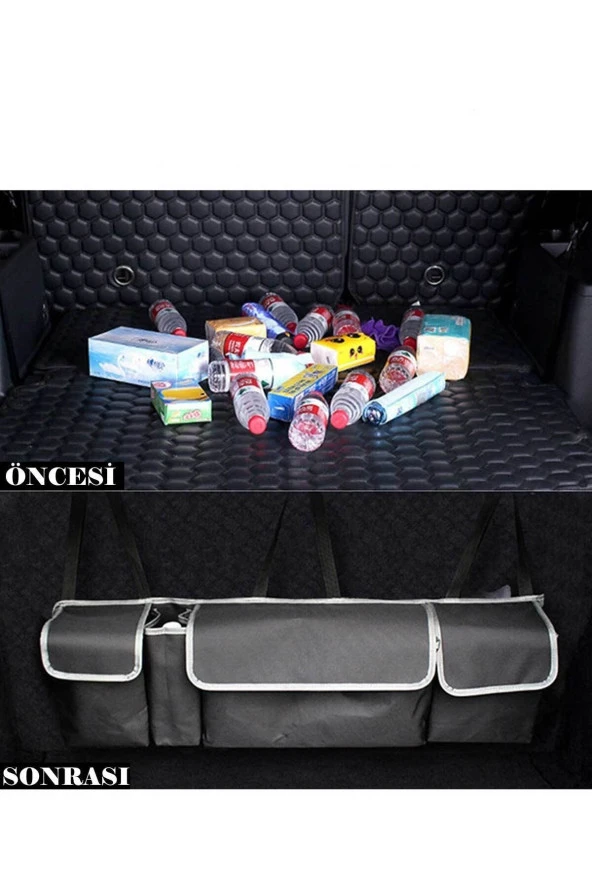 Bagaj Organizeri 5 Çepli Çanta Sıvı Gecirmez Koltuk Arkası Organizer Bagaj Toparlayıcı
