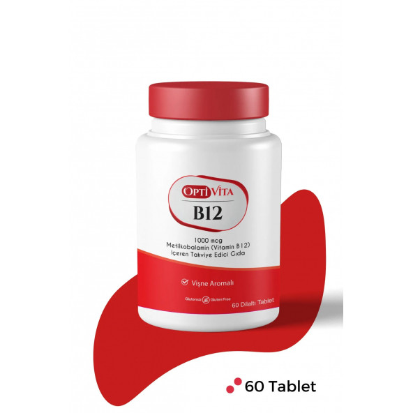 Vitamin B12 60 Tablet Metilkobalamin 1000 Mcg Dilaltı Tablet (Methylcobalamin)