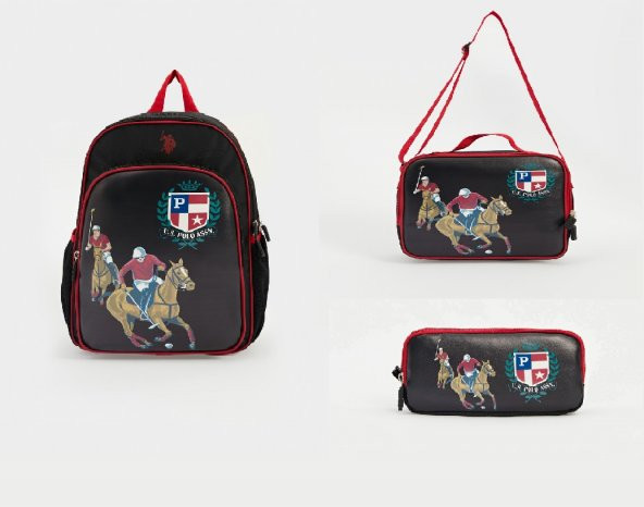 U.s Polo Assn. Okul, Beslenme ve Kalem Çantası 3Lü Set