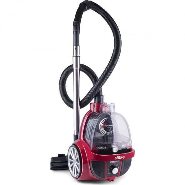 Stilevs Spektron Torbasız Süpürge Kırmızı-Siyah