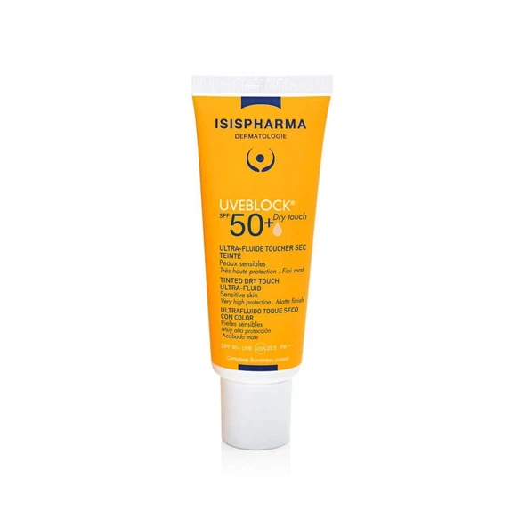 Isis Pharma Uveblock Dry Touch Ultra Fluid Renkli Güneş Koruyucu SPF50+ 40ml Claire ürün görseli 1