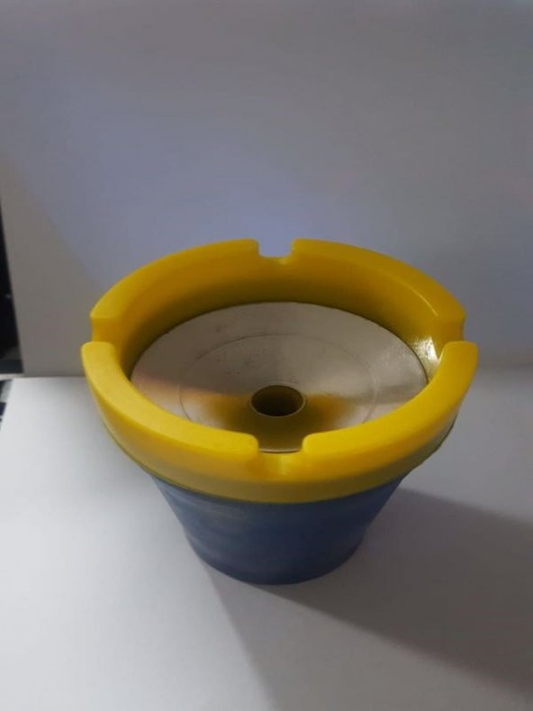 SARI-LACİVERT TARAFTAR İÇİ METAL KOKUSUZ KÜLLÜK TEKLİ - 3