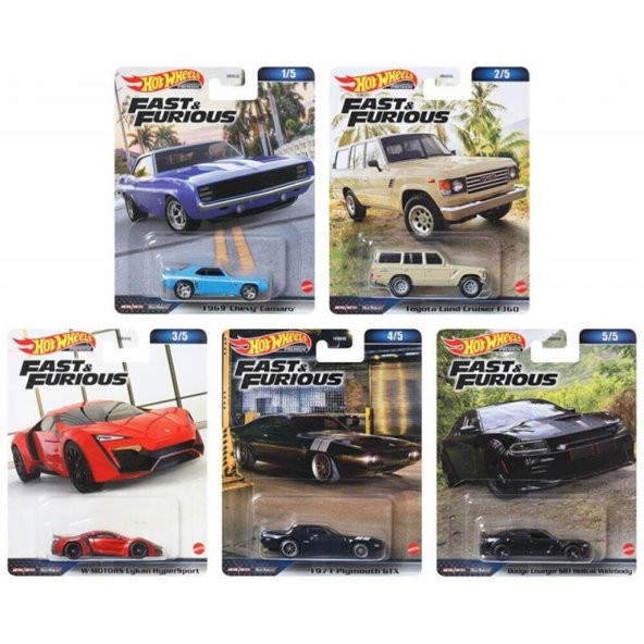 Hot Wheels Premium HNW46 Fast and Furious 2023 Mix 2