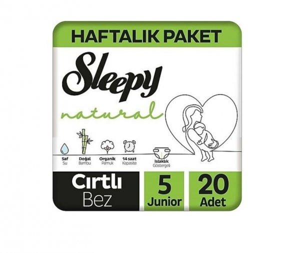 Sleepy Çocuk Bezi Natural 11-18 Kg 20 Li ( Junior ) No - 5    8681212064626