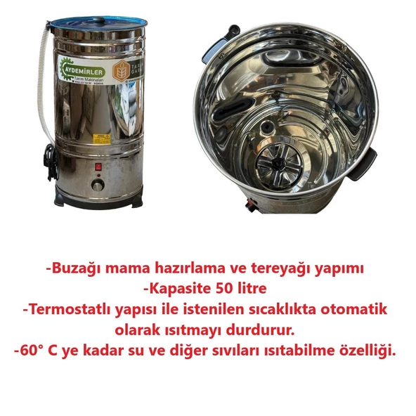 Buzağı Mama Hazırlama ve Tereyağı Makinası (50 Litre) - 2