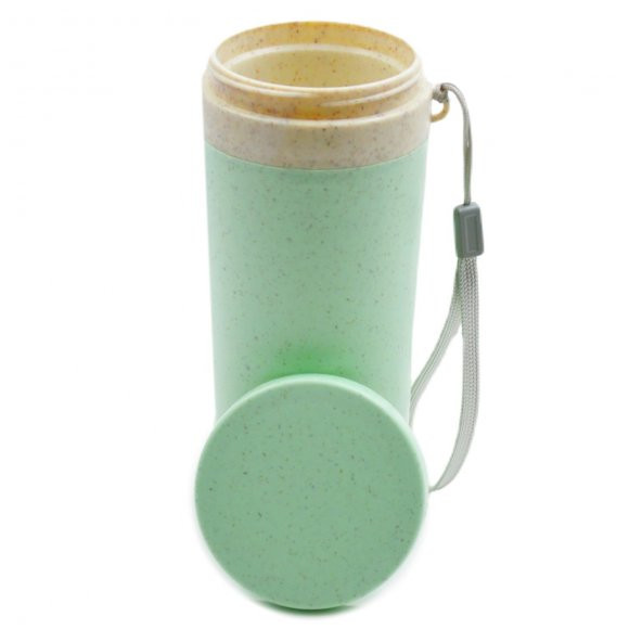 BottleBoss Naturel Seri Sızdırmaz Kapak Bardak Matara 300 Ml Yeşil - 5