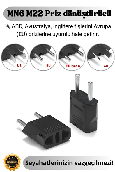 MN6 M22 priz dönüştürücü/2 Adet/Amerikan fişi dönüştürücü priz/A-Kalite Avrupa priz dönüştürücü/dönüştürücü priz/Şarj Aleti Fiş Dönüştürücü - 2
