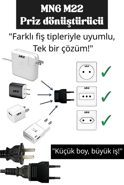 MN6 M22 priz dönüştürücü/2 Adet/Amerikan fişi dönüştürücü priz/A-Kalite Avrupa priz dönüştürücü/dönüştürücü priz/Şarj Aleti Fiş Dönüştürücü - 6