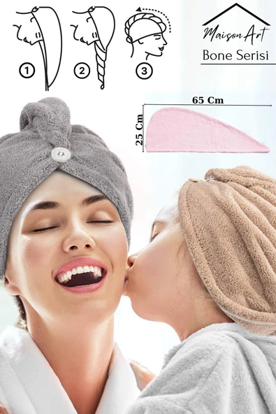 Dry | Saç Kurutma Bonesi | Saç Havlusu | Saç Kurulama Havlusu - 5