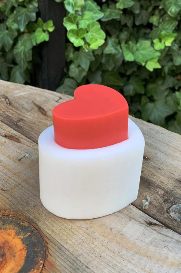 Kalp 2D Mum Kalıbı ( Silikon ) 1 Adet - Resim 2