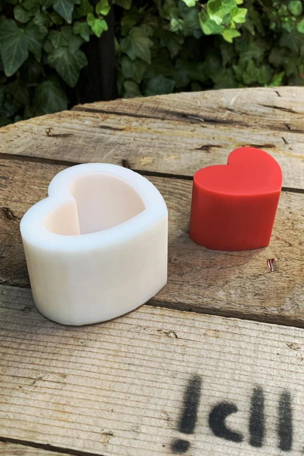 Kalp 2D Mum Kalıbı ( Silikon ) 1 Adet - Resim 5