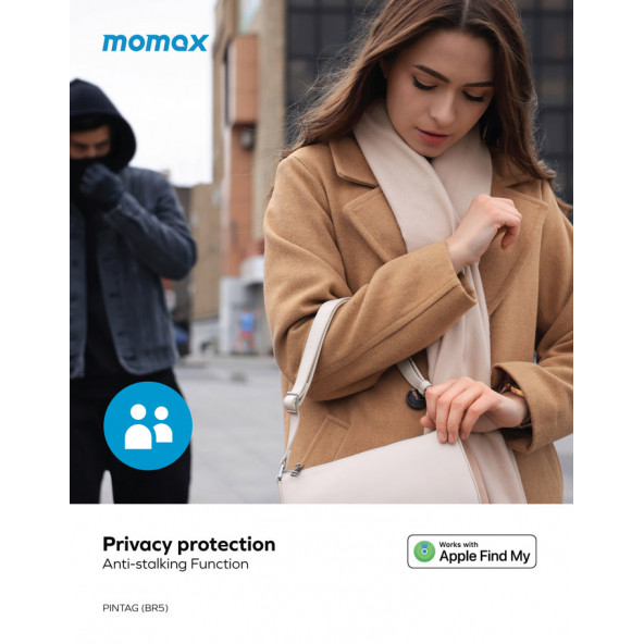 Momax PinTag Takip Cihazı - Beyaz - Resim 4