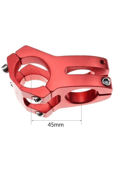 Wake Alüminyum Kırmızı 31.8 45Mm Kısa Gidon Boğazı - 2