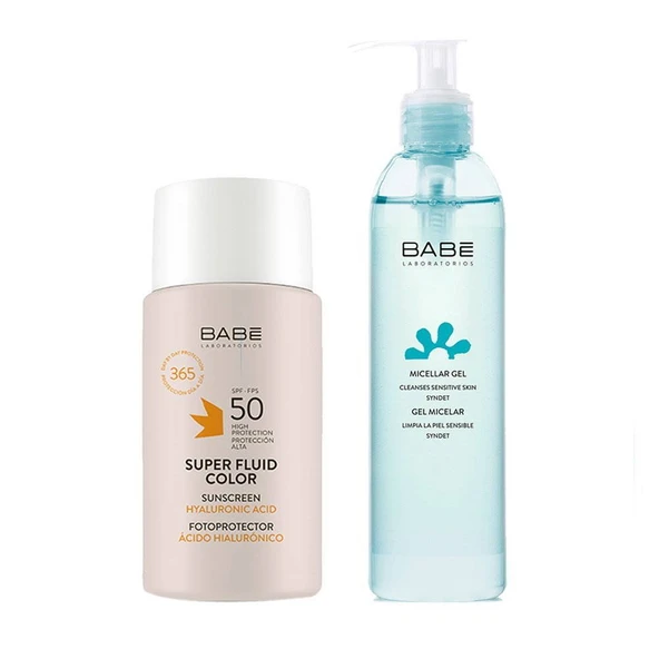 Babe Super Fluid Renkli Güneş Koruyucu SPF50 50ml Kofre