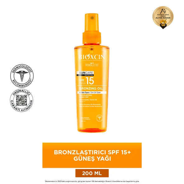 Bioxcin Suncare Bronzlaştırıcı Güneş Yağı SPF15 200ml - Resim 2