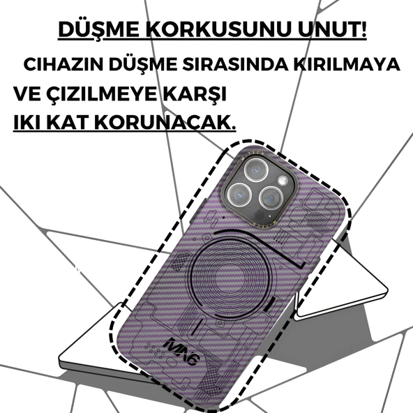 Apple Iphone 14 Pro koruma Kılıfı Mor.Metal kamera koruma çerçeveli,14 pro Dayanıklı Kapak Kılıf Mor - 10