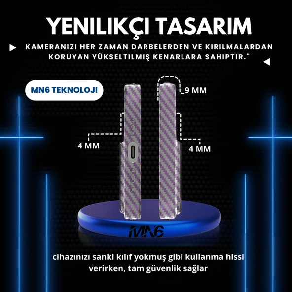 Apple Iphone 14 Pro koruma Kılıfı Mor.Metal kamera koruma çerçeveli,14 pro Dayanıklı Kapak Kılıf Mor - 5