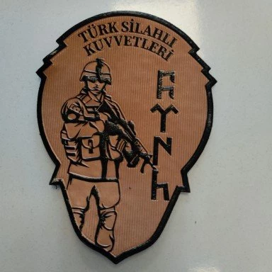 Hakiki Deri Üzüerine Pack İsleme Cırtlı Arma - 5