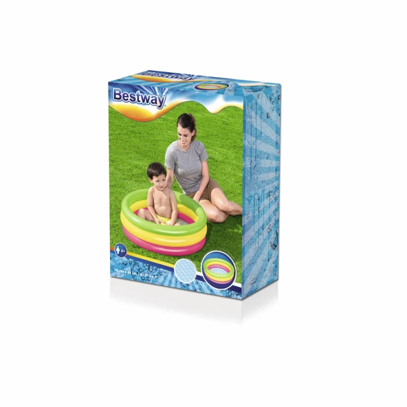 Şişme Havuz Bebekler Için 70 Cm Çapı Şişme Taban Bestway 51128 - 8