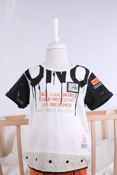 Babyhola Şort Tshirt Ayakkabı 3'lü Erkek Çocuk Yazlık Spor Takım 0760 - 4