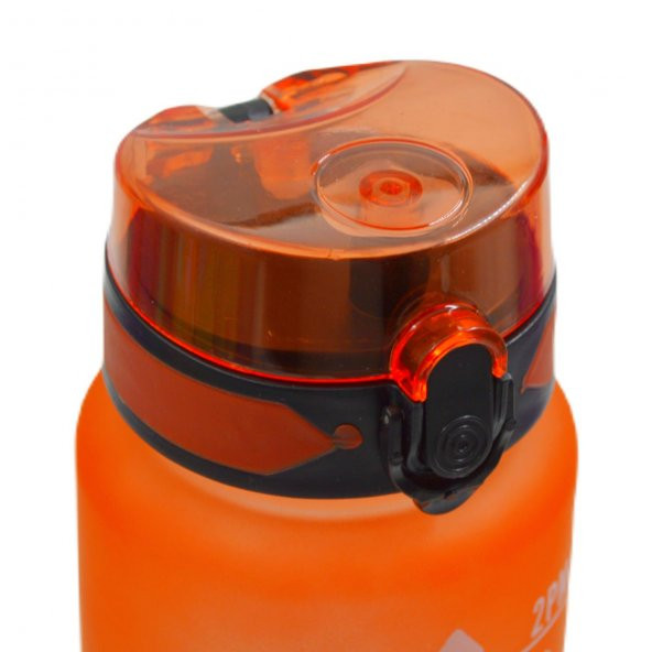 BottleBoss Renk Geçişli Sızdırmaz Kapak Motivasyon Matarası 1 Litre Sticker HEDİYELİ Turuncu - 7