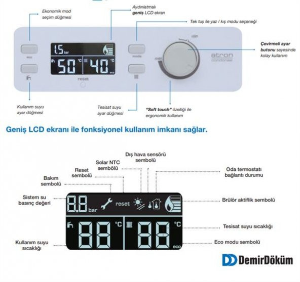 Demirdöküm Atron Condense P 24 Kw Yoğuşmalı Kombi - 3