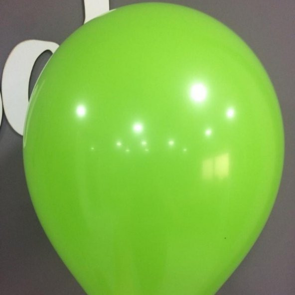 12" İç Mekan Dekorasyon Balonu Açık Yeşil - 100 Adet