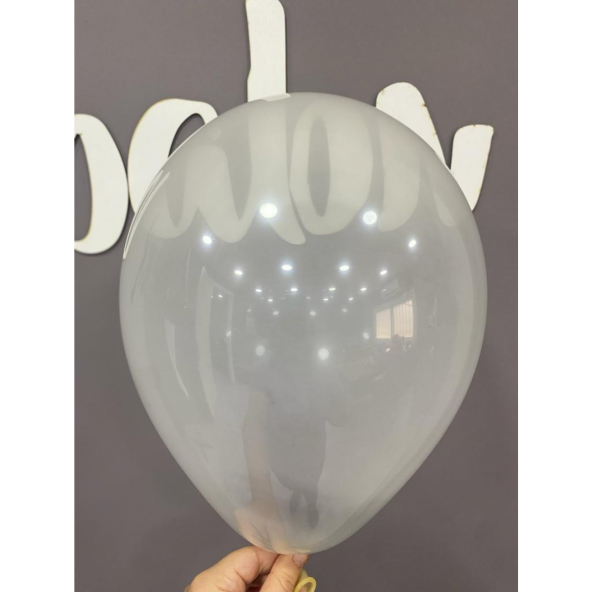 12" İç Mekan Dekorasyon Balonu Şeffaf - 100 Adet