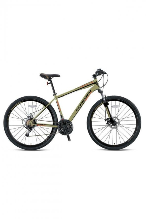 Kron Nomad 4.0 - 28inç  Trekking - 18 - 21 Vites - Mekanik Disk Fren - Mat Haki-Kırmızı/Siyah - Resim 1