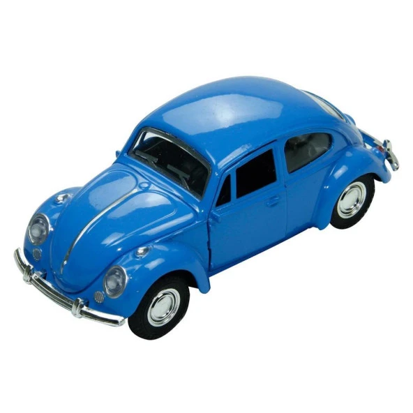 12 cm. Pastel Çek Bırak 1:36 Mavi Renk Diecast Araba