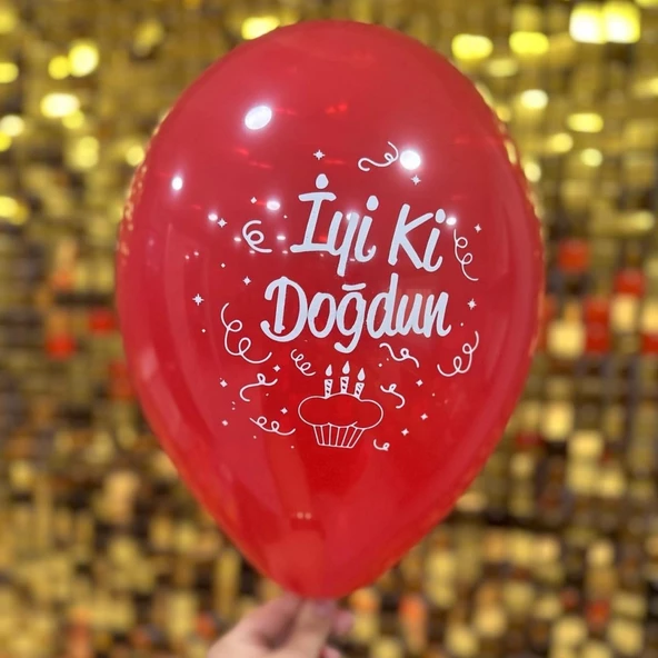 12" İyi Ki Doğdun Baskılı Balon Karışık 1+1 - 100 Adet